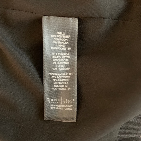 White House Black Market Sz 2 Petite Black Vest - Picture 8 of 8